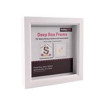 White Deep Box Frame 15cm x 15cm